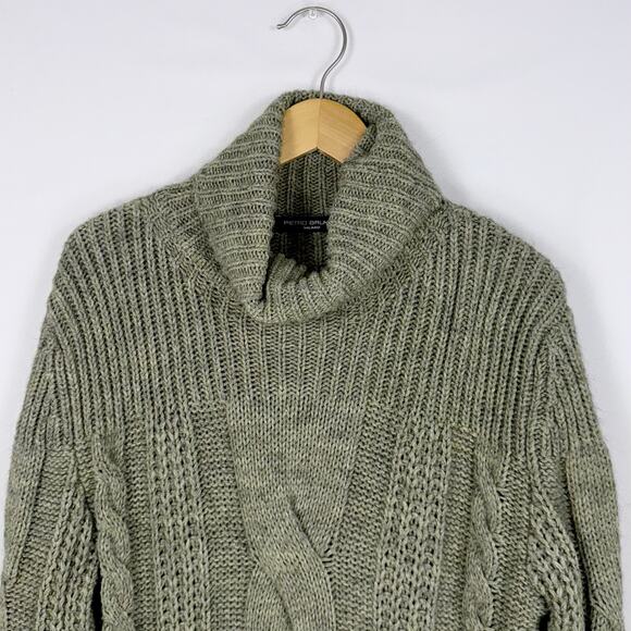 Pietro Brunelli Women's Himalaya Chunky Wool Blend Maternity Sweater Small Green - Picture 4 of 15